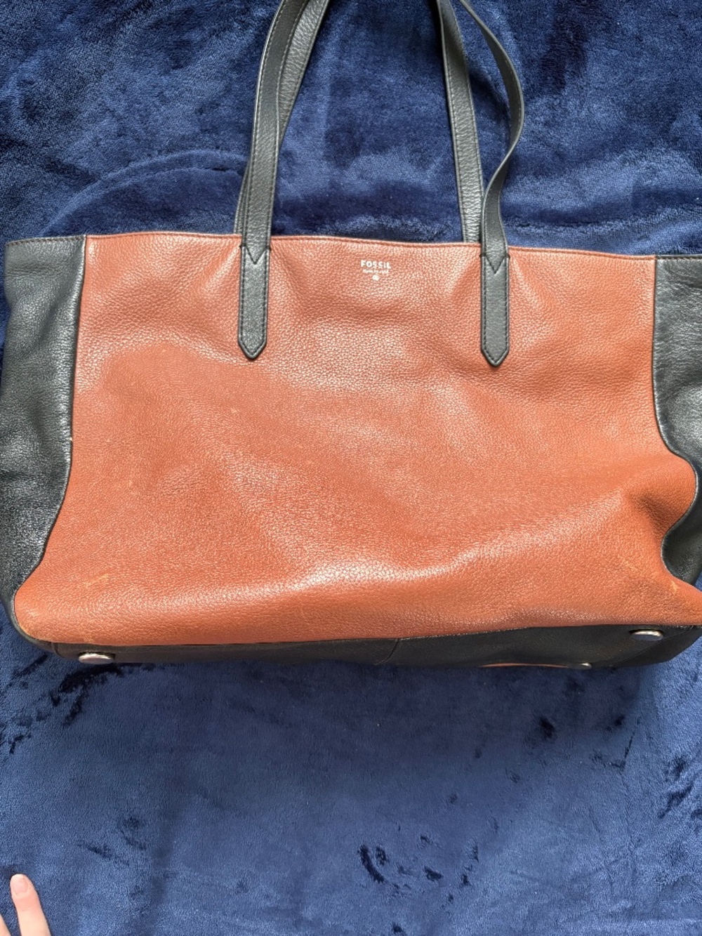 Fossil  - brown and black leather bag